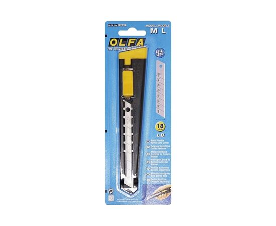  Нож Olfa OL-ML металлический с выдвижным лезвием/автофиксатор/18мм 