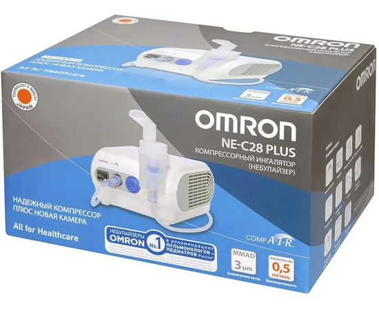 Ингалятор Omron NE-C28 Plus (NE-C28P-RU) компрессорный стационарный белый 