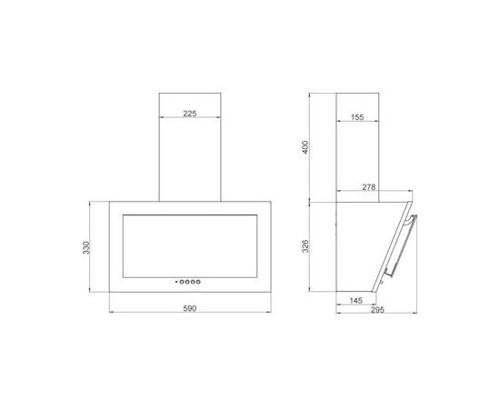  Вытяжка Elikor Коралл 60П-430-К3Д белый кнопочное (1 мотор) 