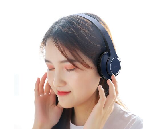  Наушники полноразмерные bluetooth HOCO W28 Journeyl (синий) 