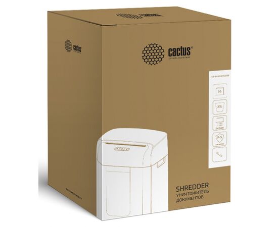  Шредер Cactus CS-SH-15-30-2X15 (секр.P-5)/фрагменты/15лист./30лтр./скобы 
