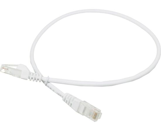 Патч-корд Lanmaster UTP LAN-PC45/U5E-0.5-WH вилка RJ-45-вилка RJ-45 кат.5е 0.5м белый LSZH (уп.:1шт) 