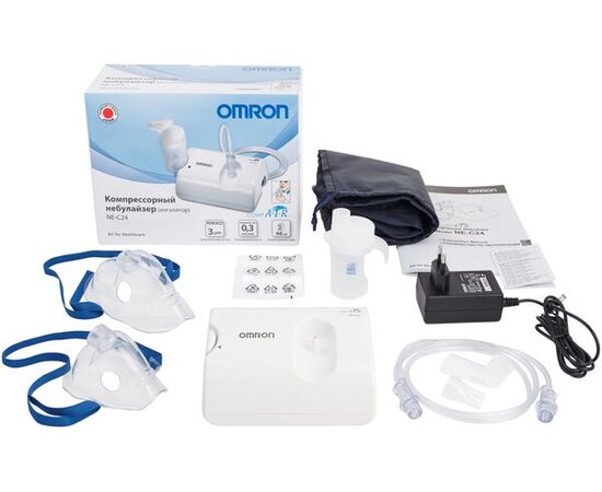 Ингалятор Omron NE-C24 (NE-C801S-RU) компрессорный стационарный белый 