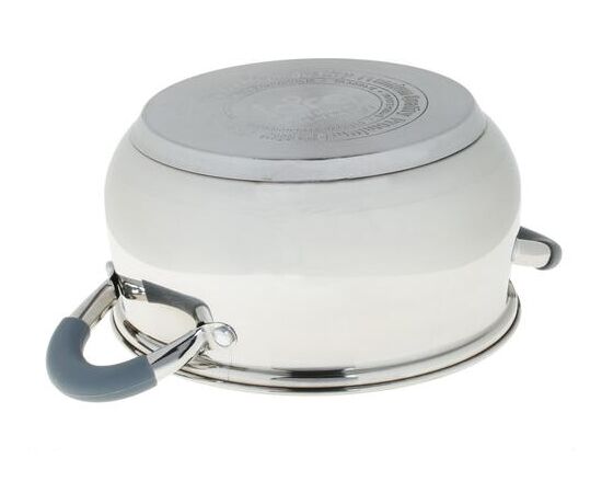  Кастрюля LARA LR02-481 (нерж) серия bell 18x10,5см, 2,6л, капс. инд дно, силик. ручка, стекл. крышка 