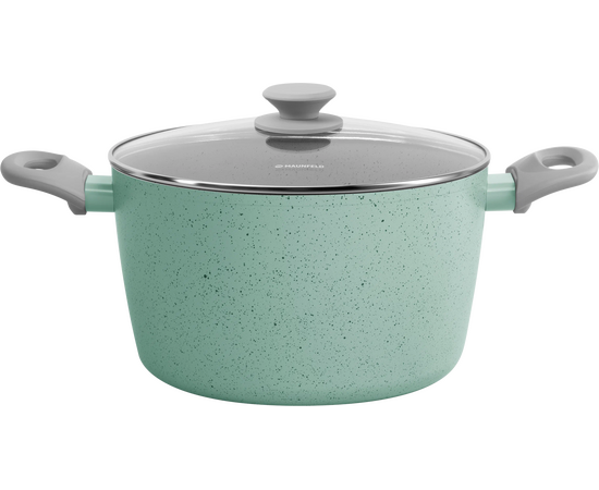  Кастрюля MAUNFELD Helga MCS57FA05FS из кованого алюминия со стекл. крышкой, 24см, 5,7л 