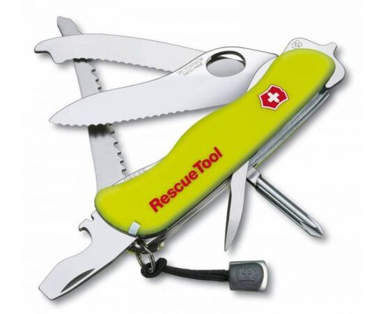  Нож перочинный Victorinox RescueTool One Hand (0.8623.MWN) 111мм 12функций салатовый карт.коробка 