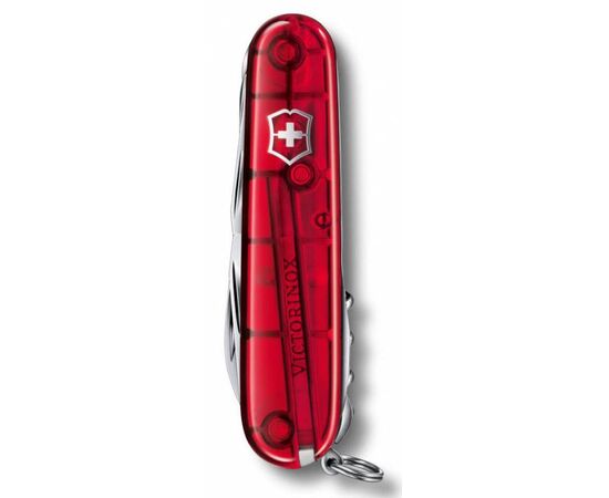  Нож перочинный Victorinox Huntsman (1.3713.T) 91мм 15функций красный полупрозрачный карт.коробка 