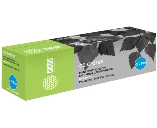  Картридж Cactus CF219A фотобарабан для HP LaserJet M104a Pro/M104w Pro/M132a Pro/M132fn Pro (12000стр) с чипом 