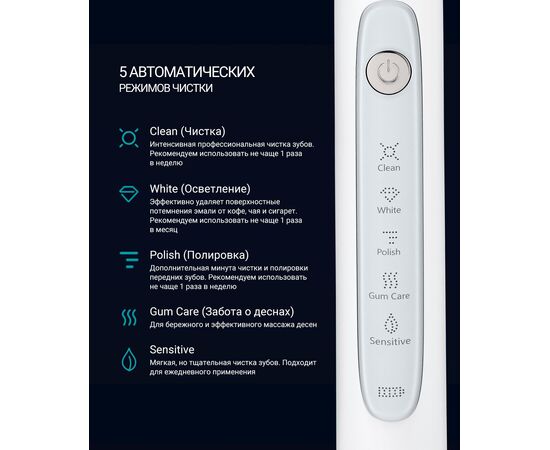  Зубная щетка электрическая Polaris PETB 0503 TC белый 