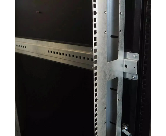  Шкаф серверный ЦМО (ШТК-М-42.8.12-48АА-9005) напольный 42U 800x1200мм пер.дв.перфор. задн.дв.перфор.2-хст. направл.под закл.гайки 1200кг черный 1055мм 