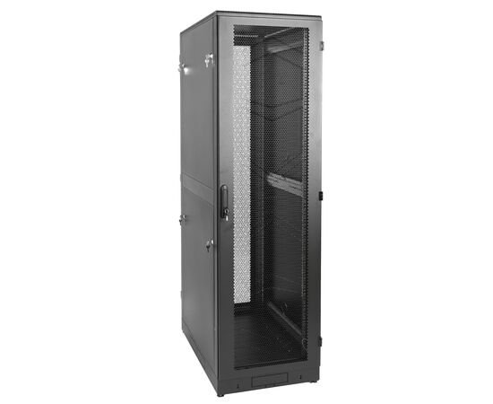 Шкаф серверный ЦМО (ШТК-М-42.6.10-44АА-9005) напольный 42U 600x1000мм пер.дв.перфор. задн.дв.перфор. 2 бок.пан. 550кг черный 855мм 121кг 180град. 2030 
