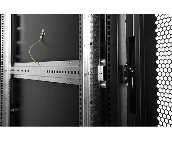  Шкаф серверный ЦМО (ШТК-М-42.6.10-44АА-9005) напольный 42U 600x1000мм пер.дв.перфор. задн.дв.перфор. 2 бок.пан. 550кг черный 855мм 121кг 180град. 2030 