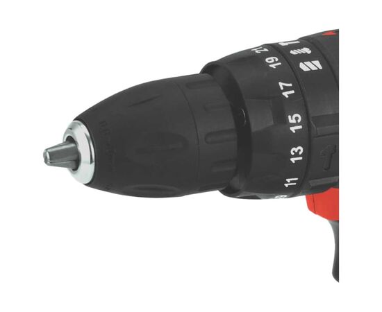  Шуруповерт ударный аккумуляторный KLECO KE18DM-20DB 18В, Li-ion-2шт, 2 Ач, 30Нм, З/У, биты 32шт, сверла 9шт дерево/металл, кейс 