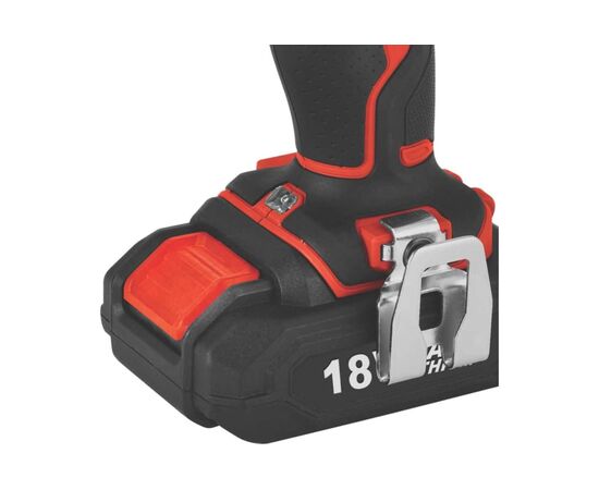  Шуруповерт ударный аккумуляторный KLECO KE18DM-20DB 18В, Li-ion-2шт, 2 Ач, 30Нм, З/У, биты 32шт, сверла 9шт дерево/металл, кейс 