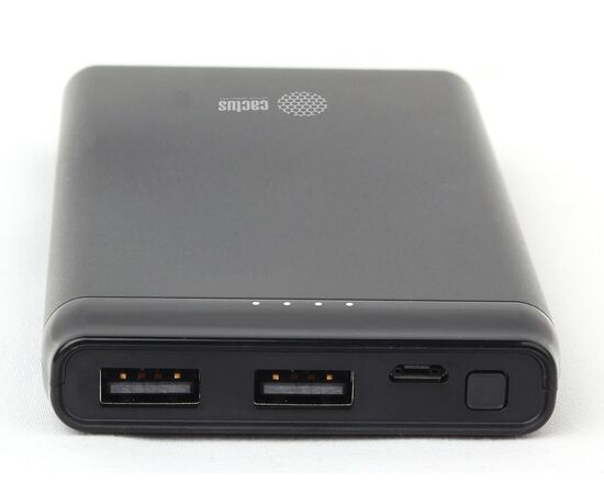  Аккумулятор внешний резервный Cactus CS-PBFSFT-10000 Li-Pol 10000mAh 2.1A+2.1A, 2xUSB (черный) 