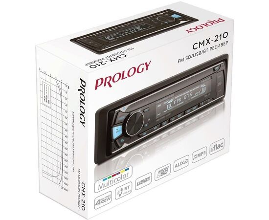  Автомагнитола Prology CMX-210 1DIN 4x55Вт 