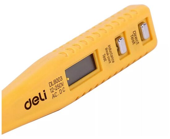  Индикаторная отвертка-тестер Deli DL8003 цифровая (12-250 В) 