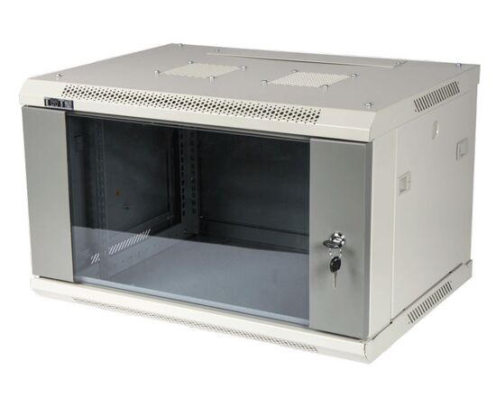  Шкаф коммутационный Lanmaster (TWT-CBWPG-9U-6X4-GY) серый настенный 9U 600x400мм пер.дв.стекл 60кг 