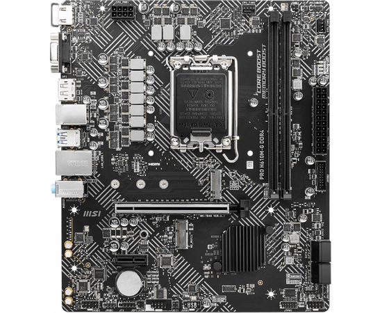  MB s1700 MSI PRO H610M-G DDR4 Intel H610 2xDDR4 mATX AC`97 8ch(7.1) GbLAN+VGA+HDMI+DP 