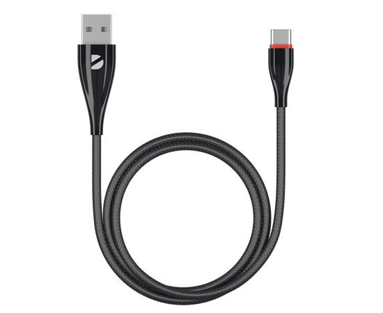  Дата-кабель Ceramic USB - USB-C, 1м, черный, Deppa 