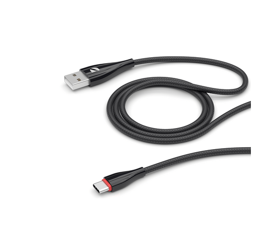  Дата-кабель Ceramic USB - USB-C, 1м, черный, Deppa 