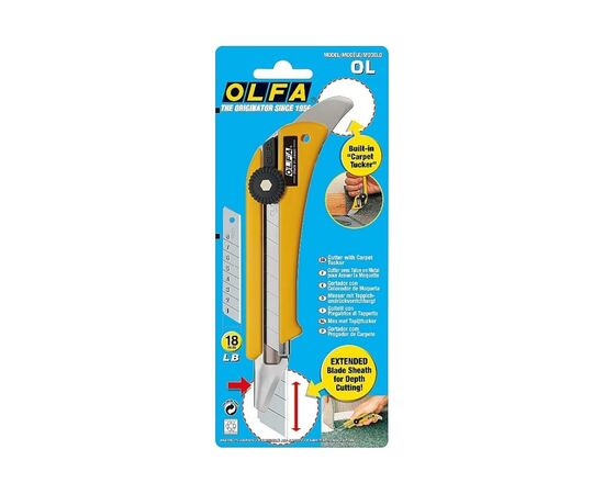  Нож Olfa OL-OL с выдвижным лезвием для ковровых покрытий 18мм 