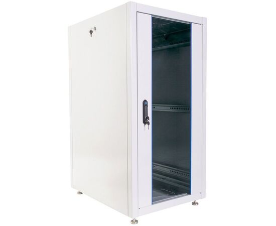  Шкаф коммутационный ЦМО ШТК-Э-24.6.10-13АА напольный 24U 600x1000мм пер.дв.стекл металл серый 