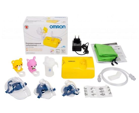  Ингалятор Omron NE-C24 Kids (NE-C801S-KDRU) компрессорный стационарный желтый 