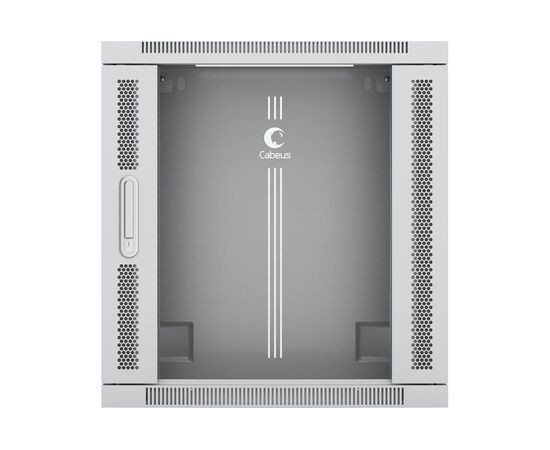  Шкаф коммутационный CABEUS SH-05F-6U60/45 настенный, стеклянная передняя дверь, 6U, 600x368x450 мм 