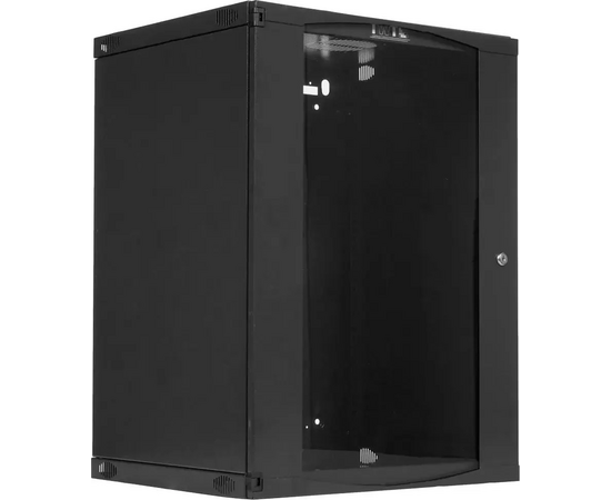  Шкаф коммутационный LanMaster Next TWT-CBWNG-18U-6X4-BK настенный, стеклянная передняя дверь, 18U, 550x988x450 мм 