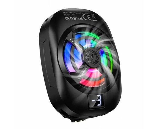  Кулер для телефона HOCO GM76 Blue diamond mobile phone cooler Black 