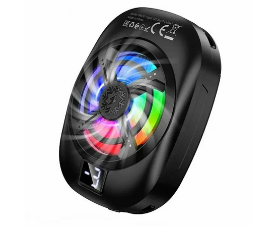  Кулер для телефона HOCO GM76 Blue diamond mobile phone cooler Black 