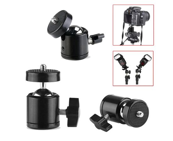  Переходник для крепления селфи-кольца к штативу 360° HM-01 ISA (Black) 